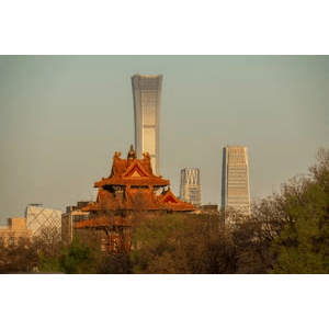 北京CBD与角楼白转晚延时