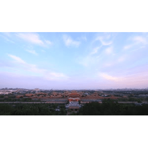 北京故宫晚霞延时