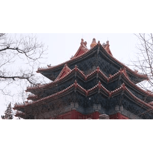 下雪时唯美的故宫紫禁城 (1)