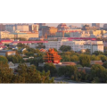 北京地标夕阳下的故宫角楼(1)