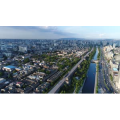 古城西安全景航拍原始素材