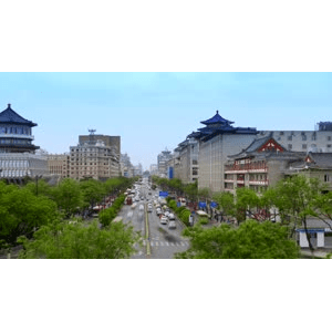 西安北大街十字交通延时