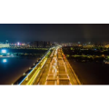 西安广运大桥东三环夜景航拍5k延时