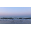 水平线的夕阳海边