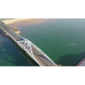 青岛城市风光网红景点珊瑚贝桥航拍
