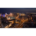青岛西部大港夜景万家灯火视频素材