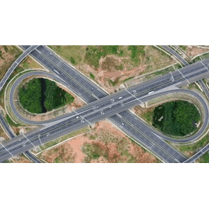 高速公路立交桥航拍延时摄影