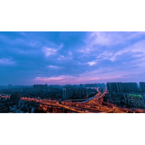 延时成都夜景交通