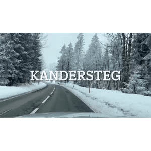 瑞士自驾 - 雪天穿过康德施泰格 KANDERSTEG_超清 4K
