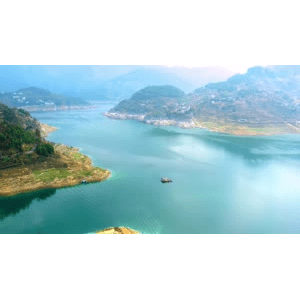 自然风景_河流上空视角